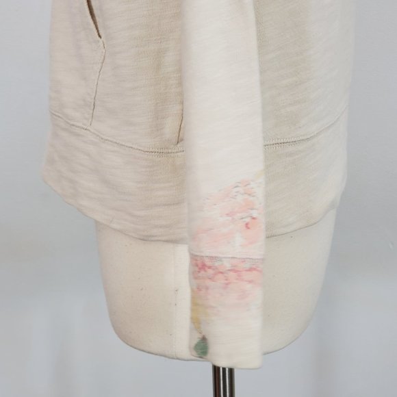 EDDIE BAUER Cream Asian Boho Print Hoodie Jacket S EUC - Picture 5 of 8